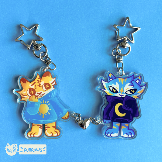 Sun and Moon Duo Keychain